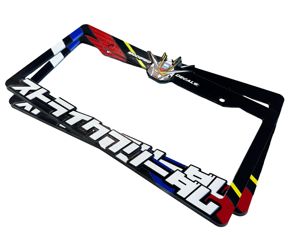 Gunama Frame Strike Freedom Gundam License Plate Frame – Modified Decals INC