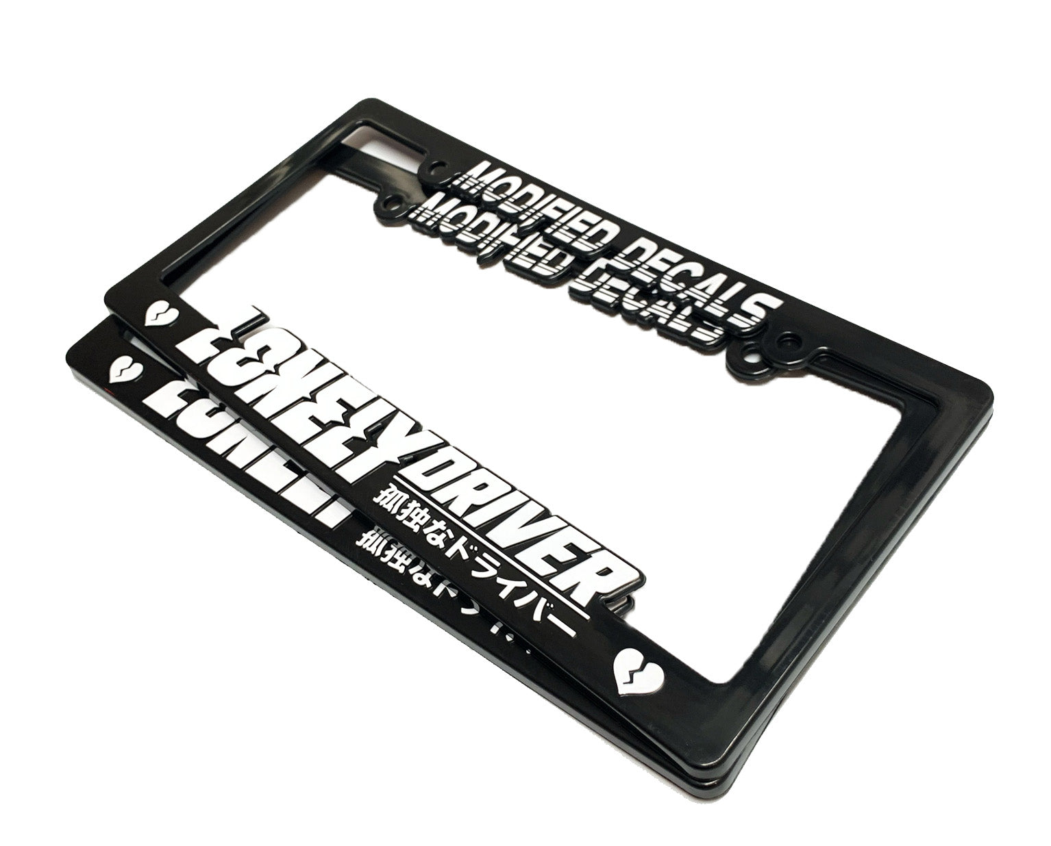 Lonely Driver License Plate Frame Modified Decals INC